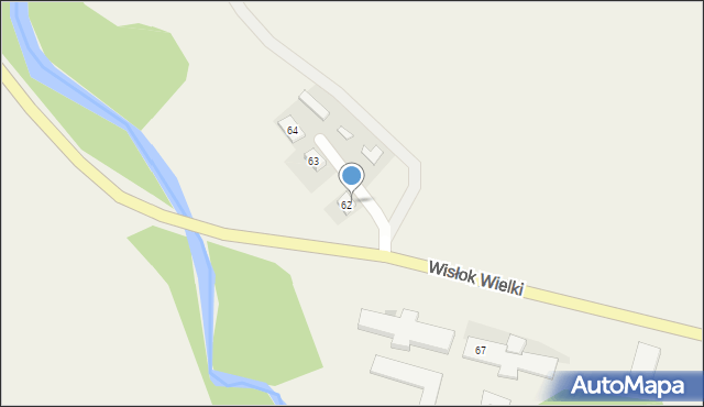 Wisłok Wielki, Wisłok Wielki, 62/1, mapa Wisłok Wielki