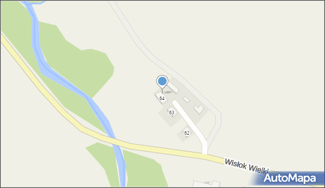 Wisłok Wielki, Wisłok Wielki, 64/2, mapa Wisłok Wielki