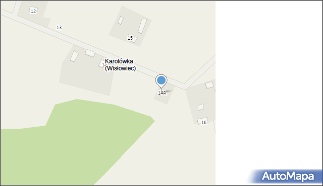Wisłowiec, Wisłowiec, 14A, mapa Wisłowiec