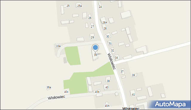 Wisłowiec, Wisłowiec, 33, mapa Wisłowiec