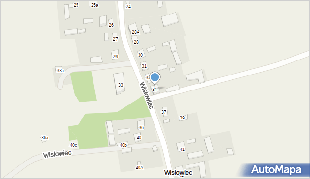 Wisłowiec, Wisłowiec, 34, mapa Wisłowiec