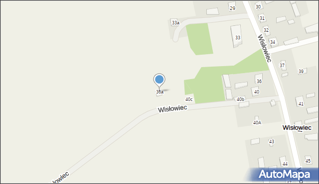 Wisłowiec, Wisłowiec, 36a, mapa Wisłowiec
