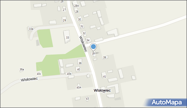 Wisłowiec, Wisłowiec, 37, mapa Wisłowiec