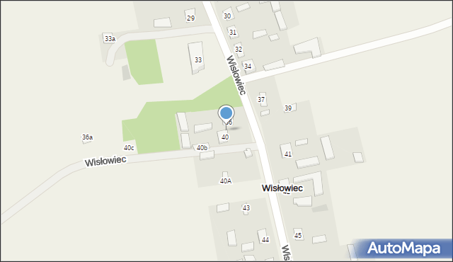 Wisłowiec, Wisłowiec, 38, mapa Wisłowiec
