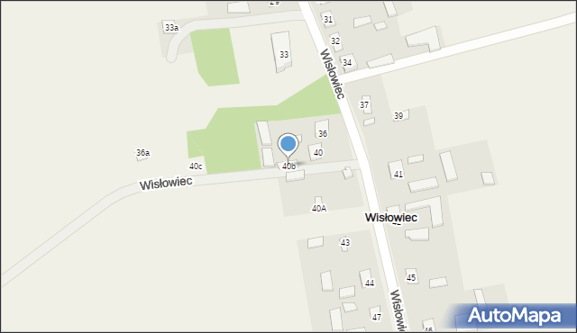 Wisłowiec, Wisłowiec, 40b, mapa Wisłowiec