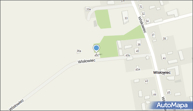 Wisłowiec, Wisłowiec, 40c, mapa Wisłowiec