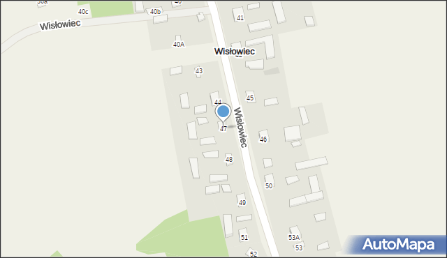 Wisłowiec, Wisłowiec, 47, mapa Wisłowiec