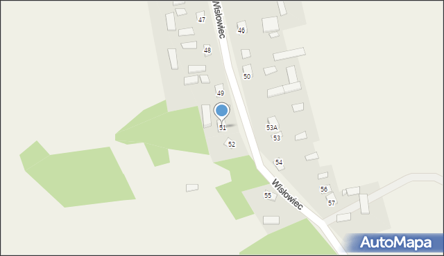 Wisłowiec, Wisłowiec, 51, mapa Wisłowiec