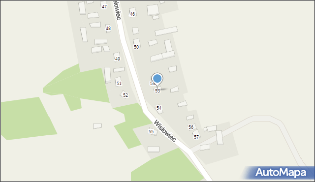Wisłowiec, Wisłowiec, 53, mapa Wisłowiec