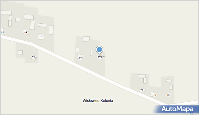 Wisłowiec, Wisłowiec, 77A, mapa Wisłowiec