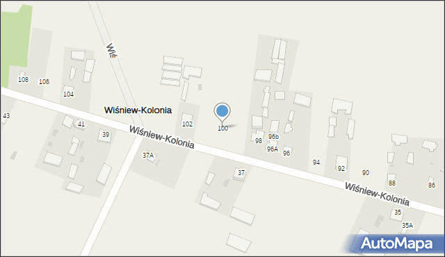 Wiśniew-Kolonia, Wiśniew-Kolonia, 100, mapa Wiśniew-Kolonia