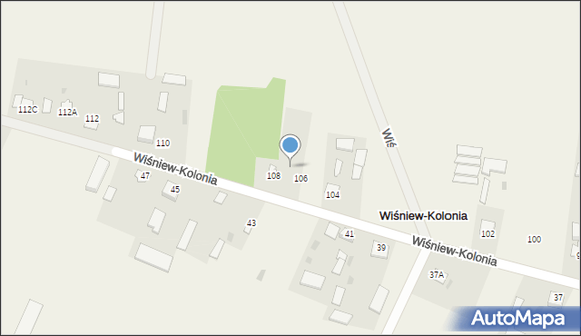 Wiśniew-Kolonia, Wiśniew-Kolonia, 106a, mapa Wiśniew-Kolonia