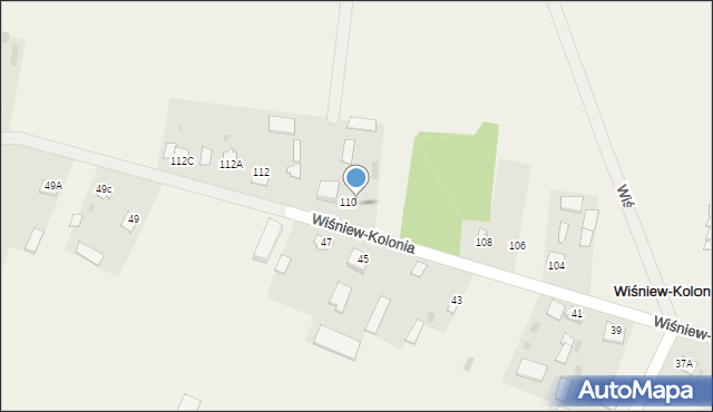 Wiśniew-Kolonia, Wiśniew-Kolonia, 110a, mapa Wiśniew-Kolonia