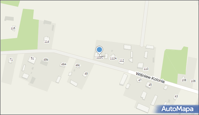 Wiśniew-Kolonia, Wiśniew-Kolonia, 112C, mapa Wiśniew-Kolonia