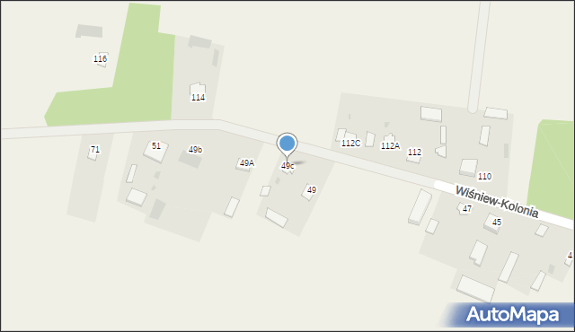 Wiśniew-Kolonia, Wiśniew-Kolonia, 49c, mapa Wiśniew-Kolonia