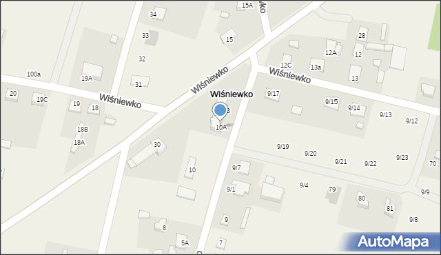 Wiśniewko, Wiśniewko, 10A, mapa Wiśniewko