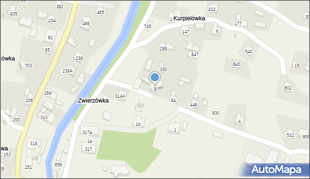 Wiśniowa, Wiśniowa, 4, mapa Wiśniowa