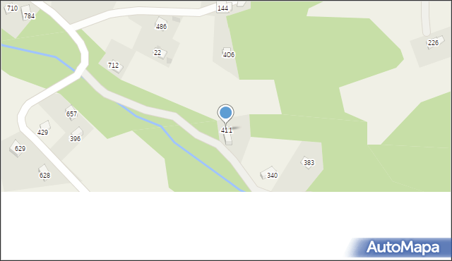 Wiśniowa, Wiśniowa, 411, mapa Wiśniowa