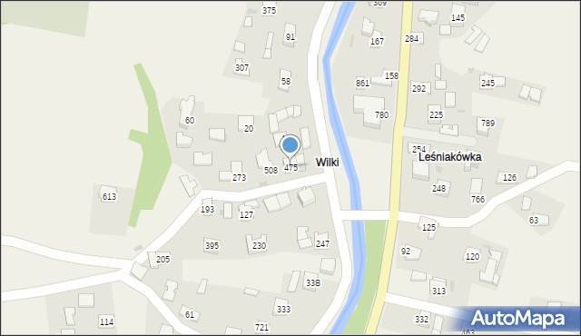 Wiśniowa, Wiśniowa, 475, mapa Wiśniowa