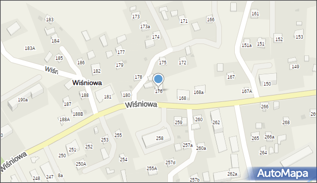 Wiśniowa, Wiśniowa, 176, mapa Wiśniowa