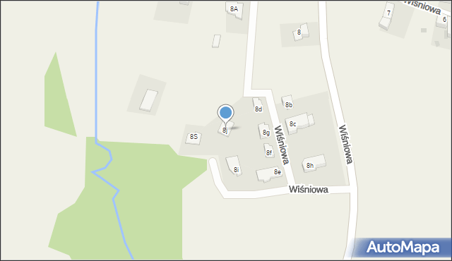 Wiśniowa, Wiśniowa, 8j, mapa Wiśniowa