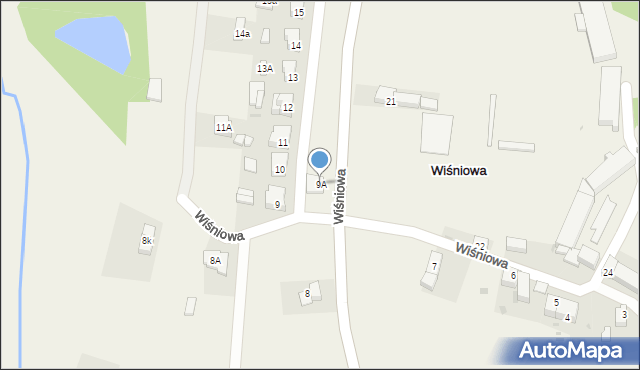 Wiśniowa, Wiśniowa, 9A, mapa Wiśniowa