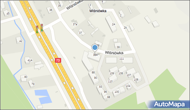 Wiśniówka, Wiśniówka, 38A, mapa Wiśniówka