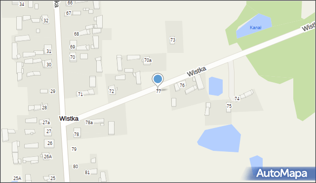 Wistka, Wistka, 77, mapa Wistka