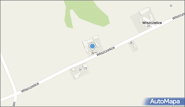 Wiszczelice, Wiszczelice, 26, mapa Wiszczelice