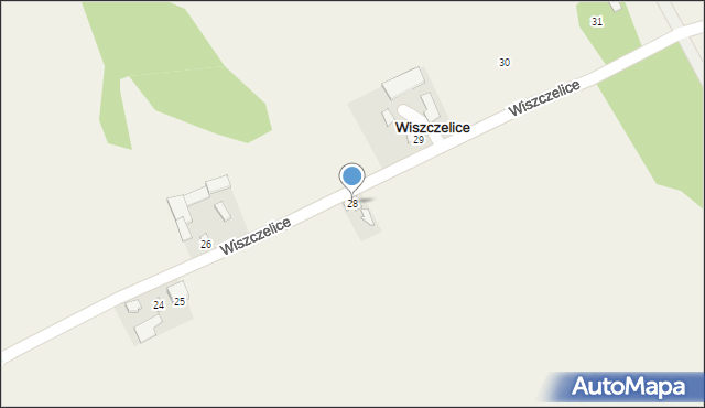 Wiszczelice, Wiszczelice, 28, mapa Wiszczelice