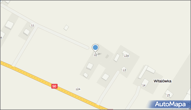 Witalówka, Witalówka, 12, mapa Witalówka