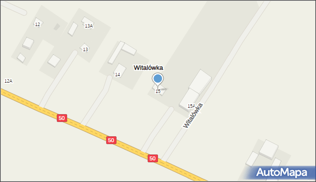 Witalówka, Witalówka, 15, mapa Witalówka