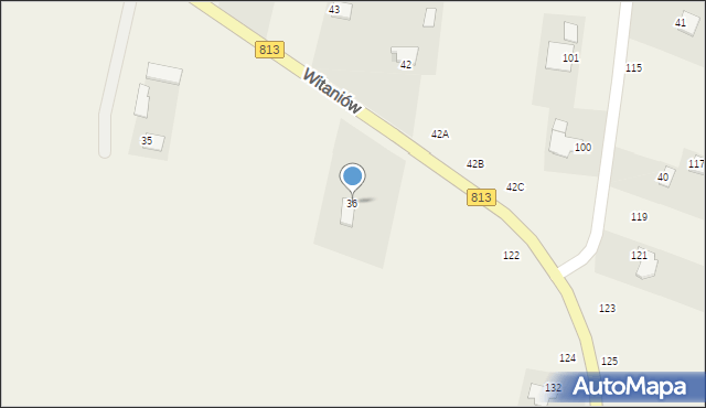 Witaniów, Witaniów, 36, mapa Witaniów