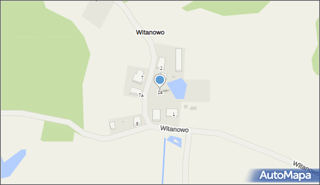 Witanowo, Witanowo, 1a, mapa Witanowo