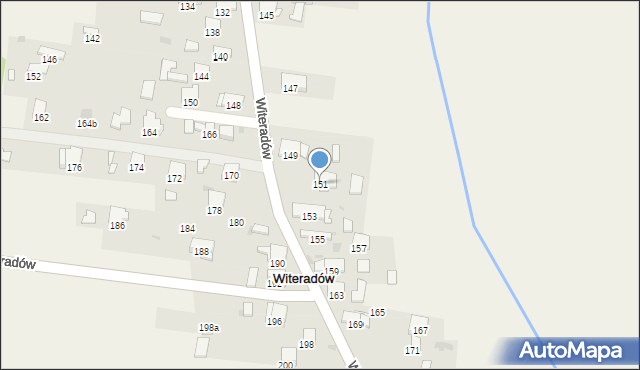 Witeradów, Witeradów, 151, mapa Witeradów