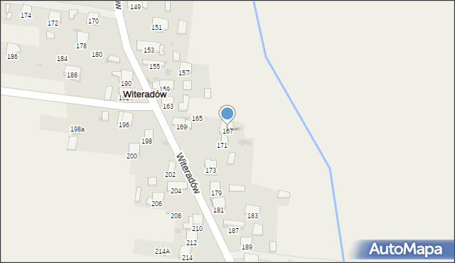 Witeradów, Witeradów, 167, mapa Witeradów