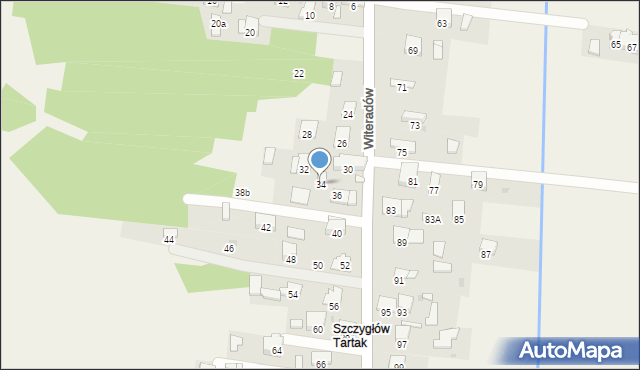 Witeradów, Witeradów, 34, mapa Witeradów