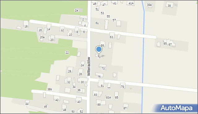 Witeradów, Witeradów, 71, mapa Witeradów