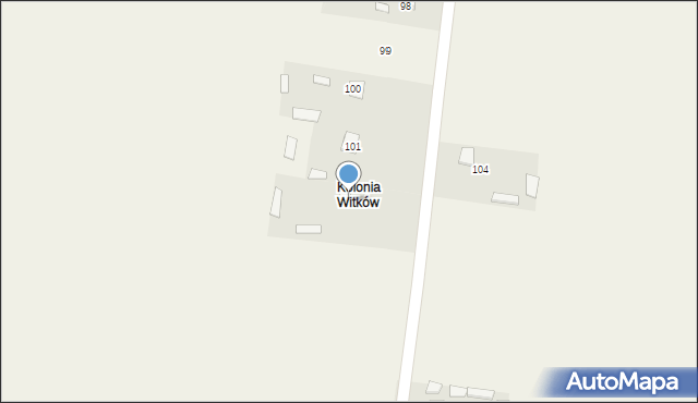 Witków, Witków, 102, mapa Witków