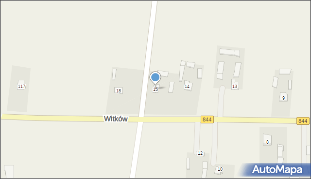 Witków, Witków, 15, mapa Witków