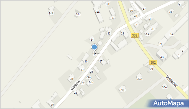 Witków, Witków, 35, mapa Witków