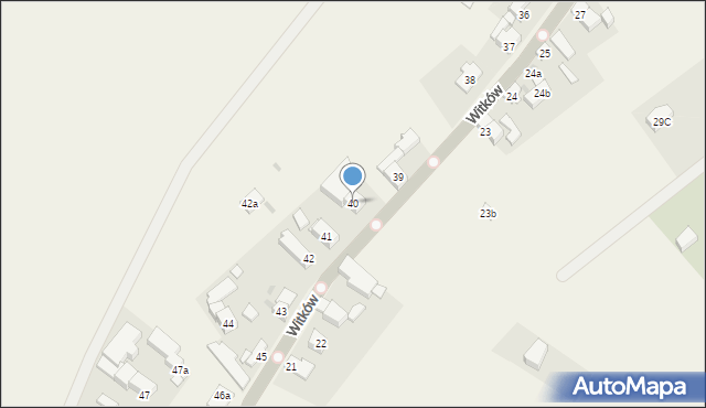 Witków, Witków, 40, mapa Witków
