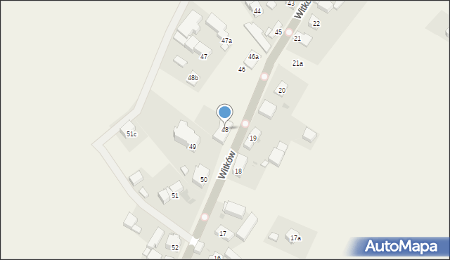 Witków, Witków, 48, mapa Witków