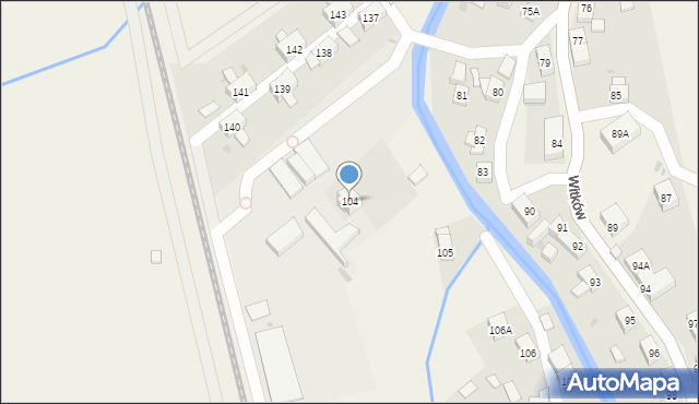 Witków, Witków, 104, mapa Witków