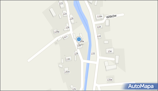 Witków, Witków, 128, mapa Witków