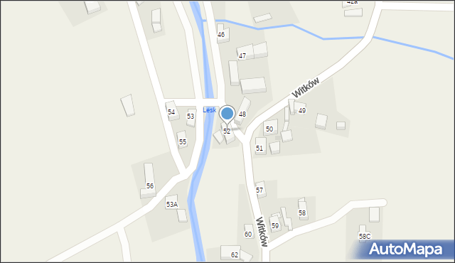 Witków, Witków, 52, mapa Witków