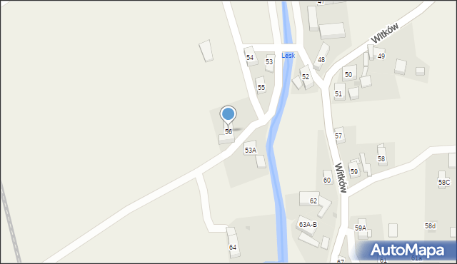 Witków, Witków, 56, mapa Witków