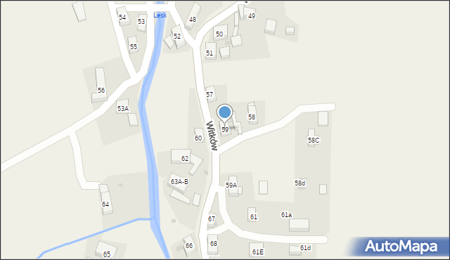 Witków, Witków, 59, mapa Witków