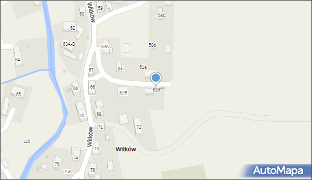 Witków, Witków, 61d, mapa Witków