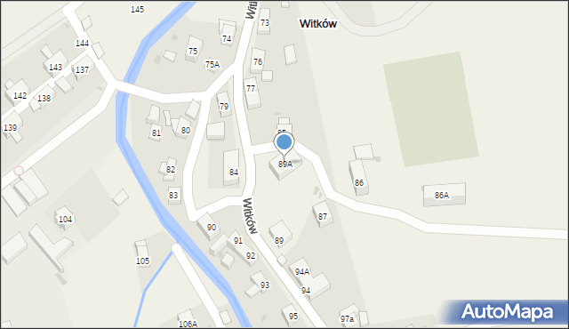 Witków, Witków, 89A, mapa Witków